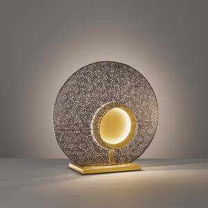 LED-tafellamp Strone acryl/nikkel - 1 lichtbron - Bruin