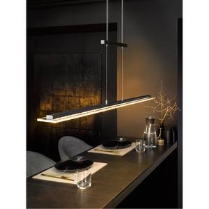 Suspensions LED Skokie III Verre transparent / Nickel - 1 ampoule