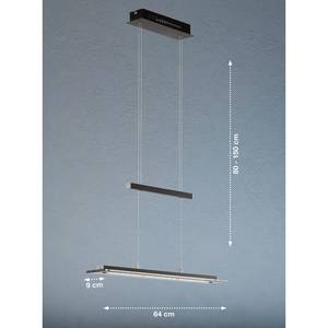 LED-hanglamp Skokie III transparant glas/nikkel - 1 lichtbron