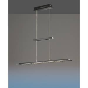 Suspensions LED Skokie II Verre transparent / Nickel - 1 ampoule