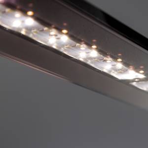 Suspensions LED Skokie II Verre transparent / Nickel - 1 ampoule