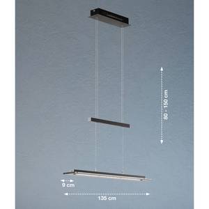 LED-hanglamp Skokie IV transparant glas/nikkel - 1 lichtbron