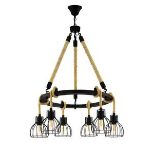 Hanglamp Rampside staal - 6 lichtbronnen