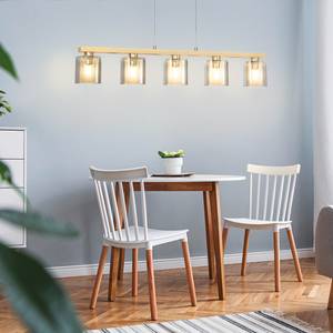 Hanglamp Castralvo glas/staal - 5 lichtbronnen