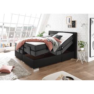 Lit boxspring Bellmont Avec moteur - Noir / Anthracite - 160 x 200cm