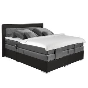 Boxspringbett Bellmont inkl. Motor, Kopf- und Fußverstellung - Schwarz / Anthrazit - 160 x 200cm