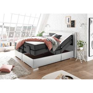 Lit boxspring Bellmont Avec moteur - Blanc alpin / Anthracite - 160 x 200cm