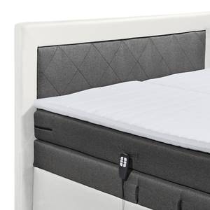 Lit boxspring Bellmont Avec moteur - Blanc alpin / Anthracite - 160 x 200cm