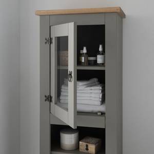 Hochschrank Finca Rustica Kiefer massiv - Kiefer Grau