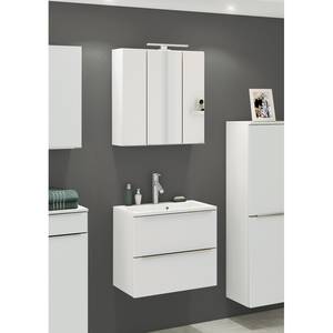 Meuble avec vasque Corno I Avec vasque en fonte minérale - Blanc mat - Largeur : 60 cm