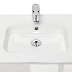 Meuble avec vasque Corno II Avec vasque en céramique - Blanc mat - Largeur : 60 cm