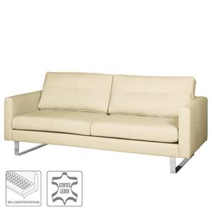 Sofa Neo11 II (2-Sitzer) Echtleder - Echtleder Lasde: Creme - Kufen