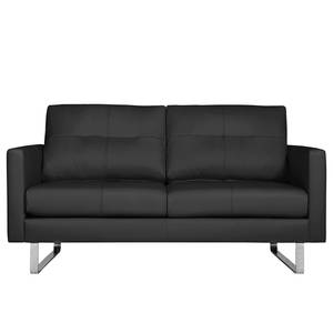 Sofa Neo11 II (2-Sitzer) Echtleder - Echtleder Lasde: Schwarz - Kufen