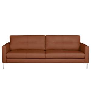 Sofa Neo11 II (3-Sitzer) Echtleder - Echtleder Lasde: Cognac - Eckig