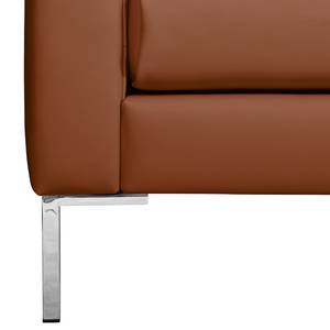 Sofa Neo11 II (3-Sitzer) Echtleder - Echtleder Lasde: Cognac - Eckig