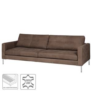 Sofa Neo11 I (3-Sitzer) Echtleder - Echtleder Custo: Dunkelbraun