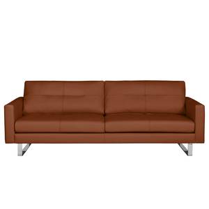 Sofa Neo11 II (3-Sitzer) Echtleder - Echtleder Lasde: Cognac - Kufen