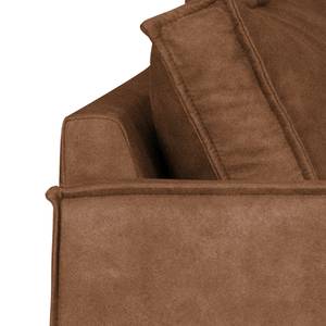 Canapé Liel - 2-3 places Velours - Microfibre Priya: Cognac