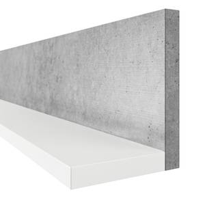 Wandplank Littor wit/betonnen look