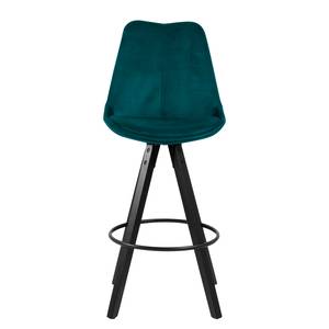 Chaises de bar Aledas III Bleu pétrole / Noir - Lot de 2