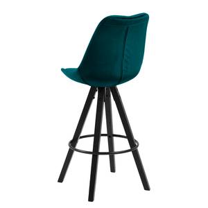 Chaises de bar Aledas III Bleu pétrole / Noir - Lot de 2