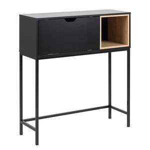 Secretaire Skeeby metaal - eikenhouten look/zwart