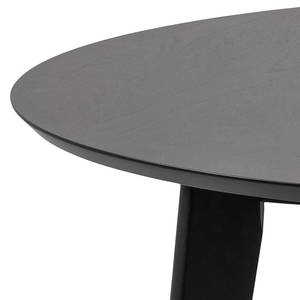 Tavolo da pranzo Rigby Albero della gomma massello - Quercia nero / Nero - Quercia nero - Diametro: 105 cm