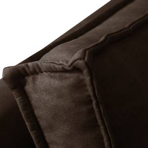 Canapé Liel - 2-3 places Velours - Microfibre Priya: Marron foncé