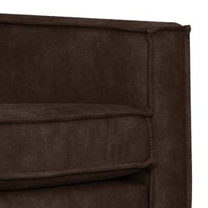 Canapé Liel - 2-3 places Velours - Microfibre Priya: Marron foncé