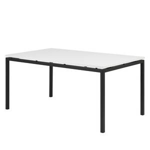 Eettafel Ketton (met verlengstuk) metaal - wit/zwart