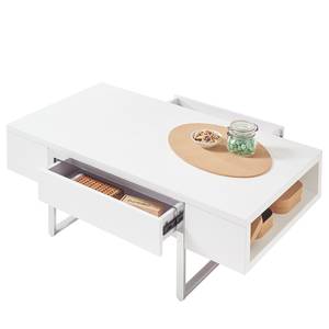 Tavolino Vining Bianco lucido/Cromato