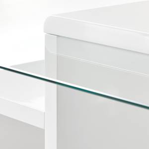 Table basse Tucker Verre - Blanc brillant