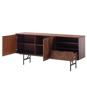 Sideboard Rixo Echtholzfurnier - Walnuss