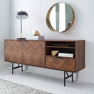 Sideboard Rixo Echtholzfurnier - Walnuss