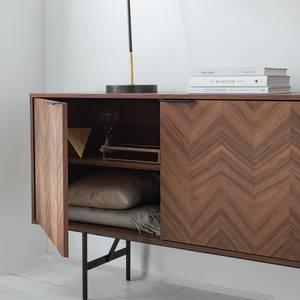 Sideboard Rixo Echtholzfurnier - Walnuss