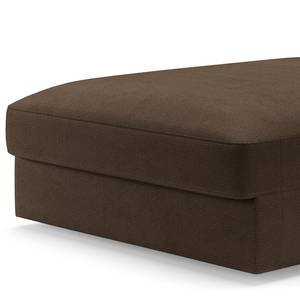 Gestoffeerde hocker Dixwell big Geweven stof Palila: Espresso