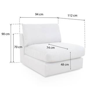 Fauteuil Dixwell Tissu Palila: Crème