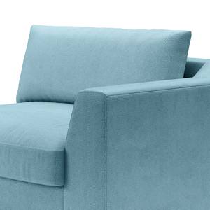 1,5-Sitzer Sofa Dixwell Webstoff Palila: Hellblau - Armlehne davorstehend rechts