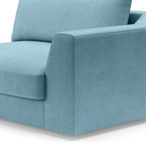 1,5-Sitzer Sofa Dixwell Webstoff Palila: Hellblau - Armlehne davorstehend rechts