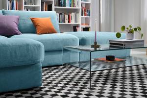 Recamiere Dixwell Webstoff Palila: Hellblau - Armlehne davorstehend links