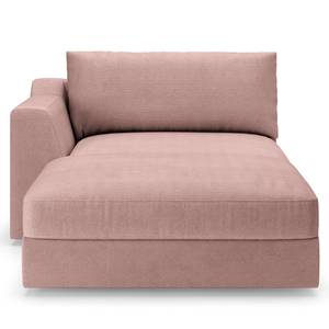 Chaise longue Dixwell Geweven stof Palila: Mauve - Armleuning vooraanzicht links