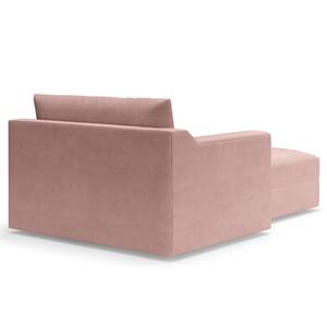 Chaise longue Dixwell Geweven stof Palila: Mauve - Armleuning vooraanzicht links