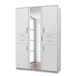 Drehtürenschrank Koblenz II inkl. Accessoires Fach wahlweise link/rechts - Weiß - Breite: 135 cm