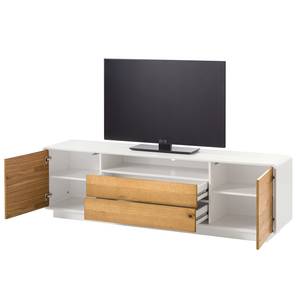 Ensemble meubles TV Boge (2 éléments ) Placage en chêne véritable - Chêne à nœuds / Blanc mat