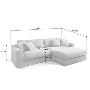 Big-Sofa Dixwell Webstoff Palila: Granit