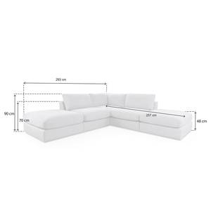 Ecksofa Dixwell Webstoff Palila: Granit