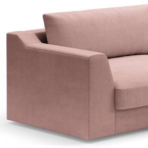 Ecksofa Dixwell mit Longchair Webstoff Palila: Mauve - Longchair davorstehend rechts