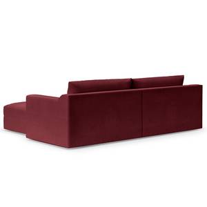 Divano con chaise longue Dixwell Tessuto Palila: bacca - Longchair preimpostata a destra