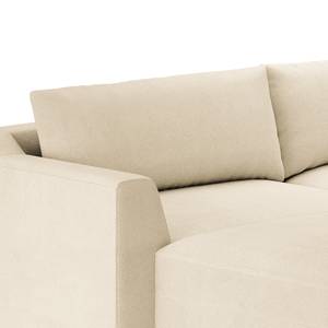 Wohnlandschaft Dixwell Webstoff Palila: Creme - Longchair davorstehend links / Ottomane rechts