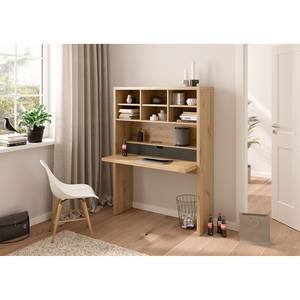 Open kast-bureaucombinatie Volet Artisan eikenhouten look/mat antracietkleurig